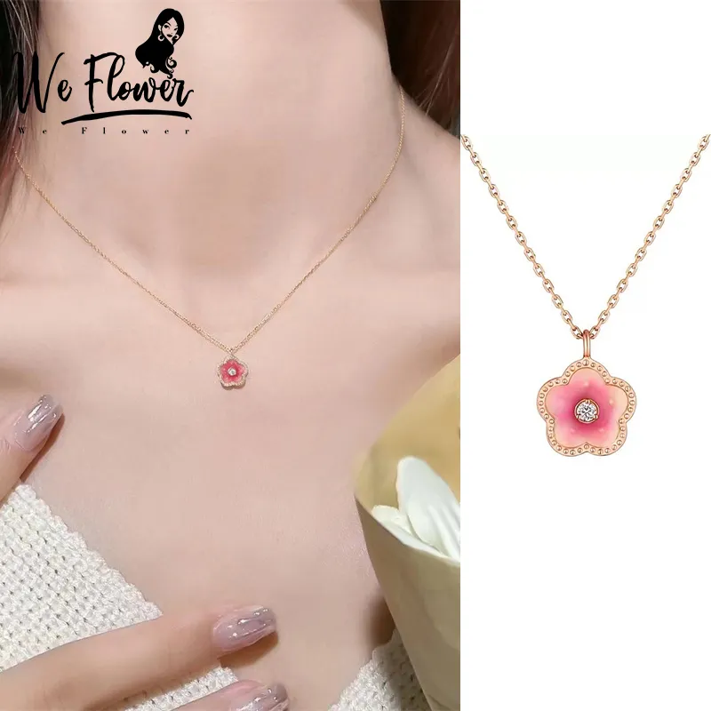  YOUMIYA ROSE Gold Cherry Blossoms Necklace For