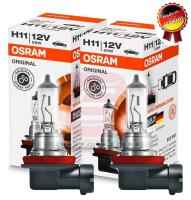 Osram หลอดไฟหน้า หลอดไฟรถยนต์ ไฟหน้า ไฟตัดหมอก H11 55W Original 12V 1คู่