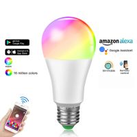 ลดครั้งใหญ่หลอดไฟ Wifi อัจฉริยะไร้สาย B22 E27 RGB Wifi Alexa โคมไฟควบคุมด้วยเสียงหรี่แสงได้สำหรับ IOS สมาร์ทโฟนแอนดรอยด์ชีวิตอัจฉริยะ