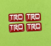 สติ๊กเกอร์ตัวนูน ลาย TRD สีแดง เป็นเงานเรซิ่น ( ขนาด* 0.9  x 1.7 cm ) ราคาต่อชุด  ( มี 4 ชิ้น )