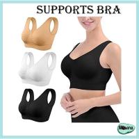 MINERA ชุดรัดรูปตัวสั้นบุยกทรงออกกำลังกายในยิมเสื้อโยคะ Comfort Bra Olahraga Seamless