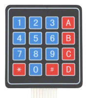 4 x 4 Matrix Array 16 Key Membrane Switch Keypad Keyboard ด้านหลังเป็นสติกเกอร์แปะติดได้