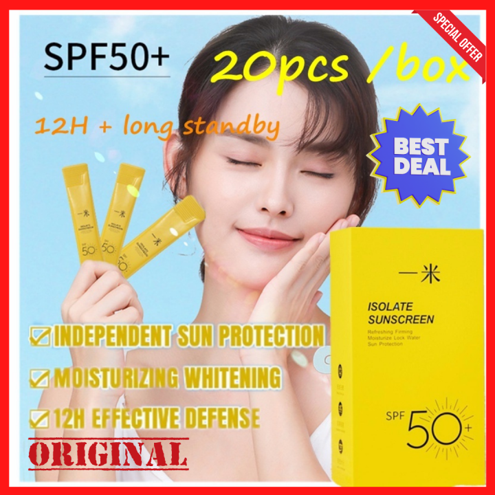 【official Original】isolate Sunscreen Spf 50 Suncream Face Body Sunblock Cream Uv Protection 1861