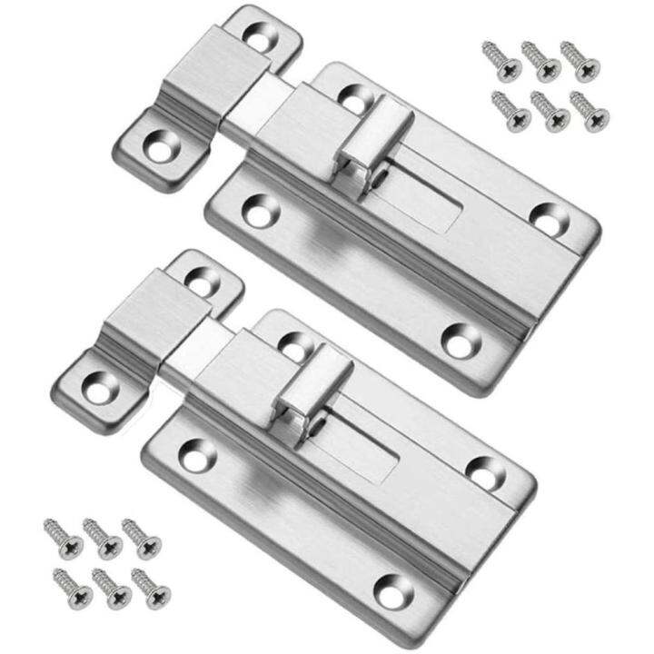 GHZPVJ Toilet Slide Stainless Steel Padlock Clasp Set Door Bolt Shed ...