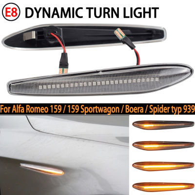 2X Dynamic LED Side Marker Light Arrow Turn Signal Blinker Indicator Lamp For Alfa Romeo 159 Sportwagon Type Boera Spider type 939.