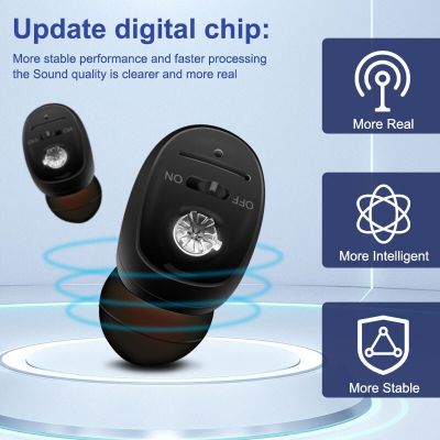 ZZOOI Hearing Aid Rechargeable Invisible Digital Sound Amplifier for Deafness Wireless Hearing Aids to Severe hear loss aids audifonos