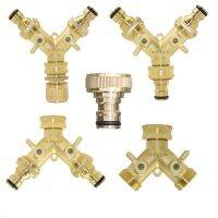 3/4 39; 39; 16mm Heavy Duty Brass Y Splitter BSP/NPT Dual Outlet Tap Connector 2 Way Adapter 2 Valves Garden Irrigation Joints