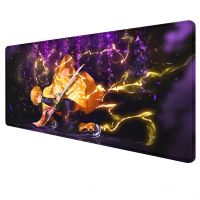 《Lao 6 s mouse pad》แผ่นรองเมาส์ขนาดใหญ่อะนิเมะอุปกรณ์เล่นเกมยาง Gamer แป้นพิมพ์โต๊ะเสื่อคอมพิวเตอร์ Mausepad พีซี Gamer XXL ปีศาจฆ่าแผ่นรองเมาส์เคสและซองมือถือ