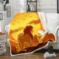 Simba The Lion King Cartoon Blanket Warm Soft Fleece Childrens Blanket Couch Sofa Bed Quilt Cover Travel Bedding Throw Blanket