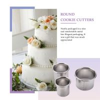 Cookie Biscuit Cutter Set, Round Stainless Steel Pastry Rings 12 Pieces with Round Box for Donut Pastries Fondant Cake