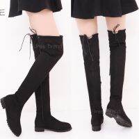 พร้อมส่ง (ไซส์ 39-43) 27-28.5 ซม. รองเท้าบูท บูท บูทยาว คลุมเข่า รุ่น Long Boots เชือกผูกหลัง