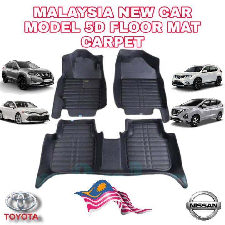 5D Car Floor Mat Carpet TOYOTA NISSAN Baru Model Car Altis Camry
