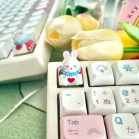 Pink Cute Gift Personalized Alice Rabbit Keycaps ESC Keys For Cherry MX Switch Mechanical Keyboard Game Accessories Decoration