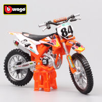 Bburago 1:18 2018 KTM 450 SX-F โรงงานฉบับ84โลหะผสมการแข่งขันรถจักรยานยนต์รุ่นโลหะถนนรถจักรยานยนต์รุ่นการเก็บของขวัญเด็ก