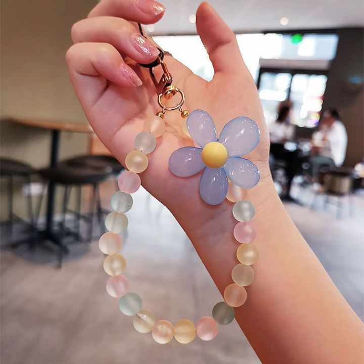 fashionable-phone-strap-anti-loss-phone-strap-small-fresh-colored-flower-strap-candy-color-wrist-strap-beaded-bracelet-phone-strap