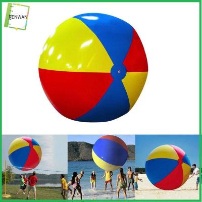 RENWAN 100cm ยักษ์ ฤดูร้อน Favors ของเล่นเด็ก สำหรับเด็กผู้ใหญ่ บอลชายหาด ลูกโป่ง PVC สระว่ายน้ำเล่น น้ำเกมบอลลูน