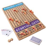 Horse Racing Game Racing Board Games for Fun Party and Family Game Night Family Game with Durable Horses Dice &amp; Cards Fun Party Games Across The Board Horseracing Game well made