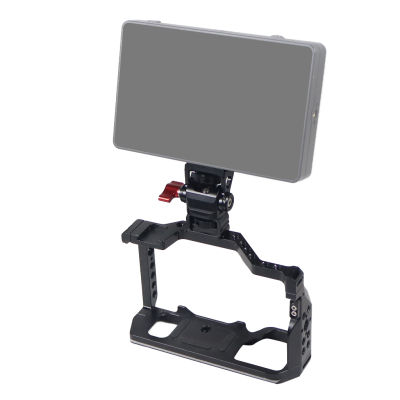 DSLR กล้อง Cage Monitor ผู้ถือด้านบน Handle Grip Rig ไมโครโฟน LED เติมแสงชุดสำหรับ Alpha A7c A7C กล้องอุปกรณ์เสริม