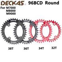 Deckas ห่วงโซ่96bcd กลม Mtb Mountain Bcd 96จักรยาน32T 34T 36T 38T ชุดชิ้นส่วนแผ่นฟันสำหรับ M7000 M8000 M9000