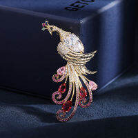 High Quality Zircon Peacock Wedding Dresses Brooches for Women Suitable for Overcoast Suit Brooch Jewelry for Women