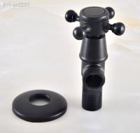 1 Pcs Black oil Antique Brass Bathroom Hardware Accessories 1/2 male Angle Stop Valve Dav349