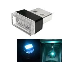 AutoAccessories Universal PC Car USB LED Atmosphere Lights Emergency Lighting Decorative Lamp(Ice Blue Light)