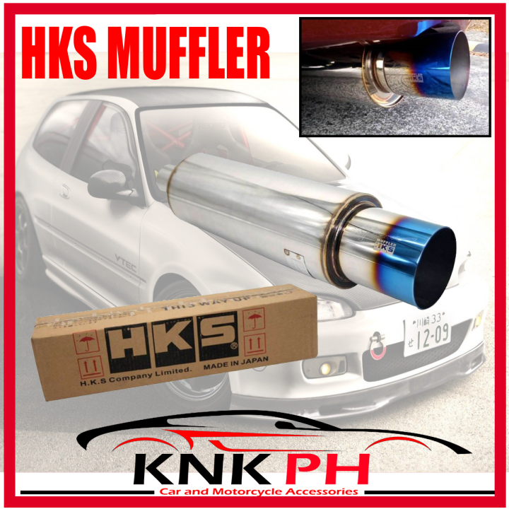 HKS Muffler universal with Burnt tip fully Stainless Jasma JDM Lazada PH