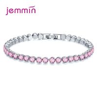 Fashion Brand Women 925 Sterling Silver Bracelets Round AAA Cubic Zirconia Bracelets Elegant Pulsera Mujer Friendship Gift