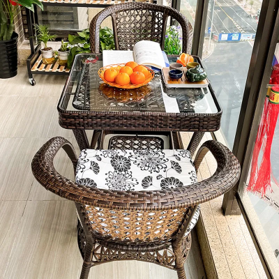 🔥New🔥เก้าอี้หวาย outdoor furniture ชุดโต๊ะเก้าอี้ ชุดโต๊ะกาแฟ ชุดโต๊ะในสวน โต๊ะสนามในสวน โซฟาหวายและโต๊ะน้ำชา ชุดโต๊ะเก้าอี้ ชุดโต๊ะหวาย
