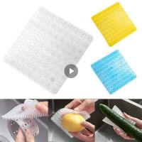 4PCS/Set Kitchen Cleaning Brush Dishwashing Brush Fruit Vegetable Cleaning Brushes Pot Pan Sponge Scouring Pads Cleaning Tools