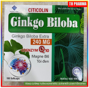 Hộp 100 Viên] Hoạt huyết Dưỡng Não Ginkgo Biloba Tỏi Đen Giảm Đau Đầu