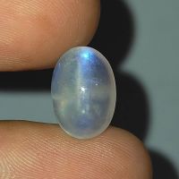 พลอย หลังเบี้ย มูนสโตน มุกดาหาร เหลือบ ฟ้า น้ำเงิน ธรรมชาติ แท้ ( Natural Blue Flash Moonstone ) หนัก 4.58 กะรัต