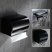 Bathroom Paper Holder Aluminum Black Bathroom Paper Roll Holder Brief Tissue Holder Box Rack Toilet Paper Holder Tissue Boxes