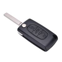 New 3 Buttons Modified Folding Remote Key Flip Fob Shell For Peugeot 407 307 308 607 CE0523