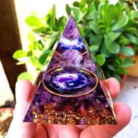 Natural Crystals Orgonite Pyramid Energy Generator Orgone Healing Reiki Chakra Meditation Ornaments Crafts Home Art Decoration