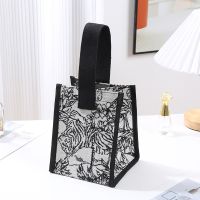 Ready Stock?? Animal Tiger Graffiti Handbag Portable Waterproof Coated Womens Bag Ladies Going Out for Sports Walking and Walking Bag