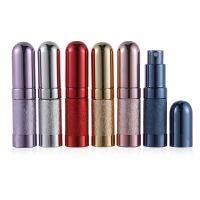 1Pcs Fashion Metal Bullet Perfume Sub Bottle Cosmetic Spray Bottle Light Portable Lipstick Shape Non slip Pattern Empty Bottle