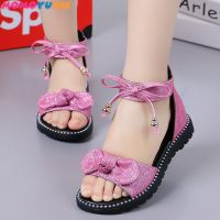 Fashion Princess Summer Cute Girl Sandals Temperament Baby Flower Lace Bow Sandal Girl Shoes Childrens Shoes Children Girls