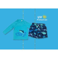 ✅ [5-8Y] Shark 2 Pc Swim Set UV Protection ชุดว่ายน้ำเด็ก  ป้องกันแสงแดด