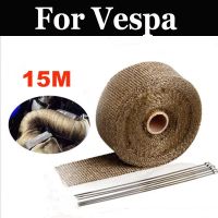 15m Titanium Header Shield Wrap Tape Kit For Automotive For Vespa Lx Lxv Sprint Primavera S 125 150ie Gts Gtv 250 300 Ie Lt 125 Adhesives Tape