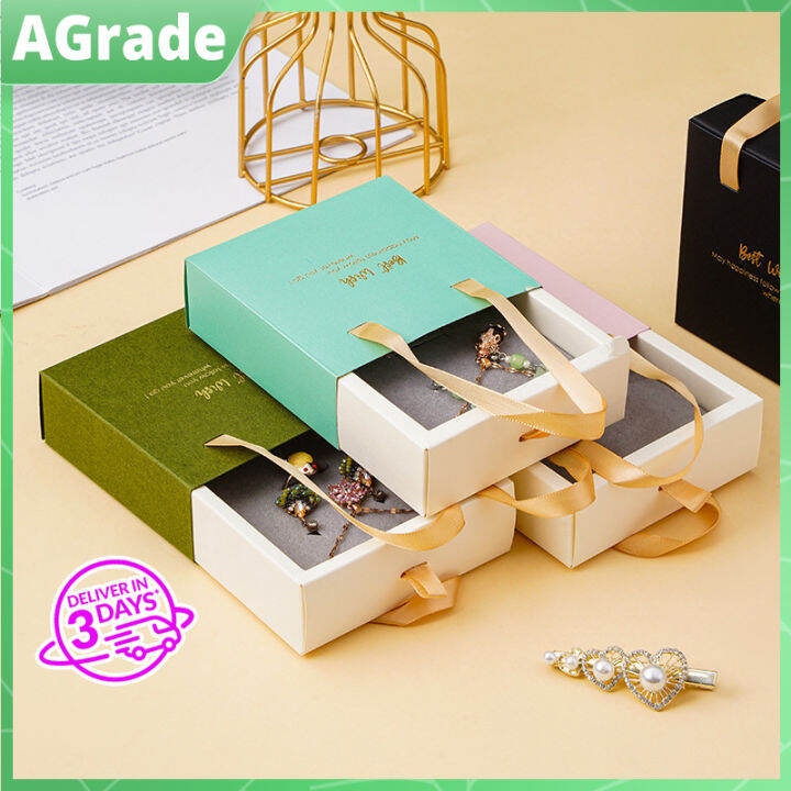 Elegant Gift Box Princess Style Jewelry Box Design with Handle Girls Women Birthday Christams