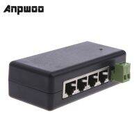 【top-rated】 C&amp;T e-Mart ANPWOO 4พอร์ต POE หัวฉีดสำหรับกล้องวงจรปิดเฝ้าระวังกล้อง IP Power Over Ethernet Adapter