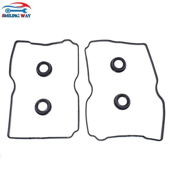 SMILING WAY Engine Valve Rocker Cover Gasket & Spark Plug Tube Seal