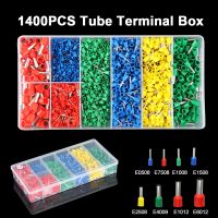 1400pcs AWG22-7 0.5-10mm2 Tube Terminal Kit  Insulated Tubular Sleeves Ferrule Ends Cable Wiring Electrican Crimp Terminals Set Electrical Circuitry P