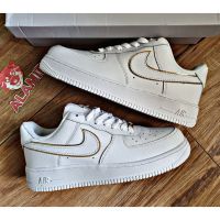 2023 HOT Original ΝΙΚΕ A F 1 Low "White Metallic Gold" Men Fashion Trendy Sports Sneakers Comfortable Board Shoes （Free Shipping）