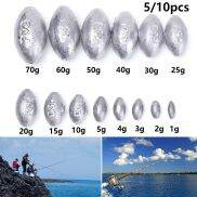 XERTRY 5 10Pcs Chất lượng cao Line Sinkers Trọng lượng bổ sung Bắn tròn