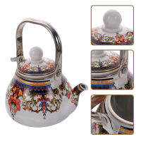 Dulrua เคลือบฟัน Teakettle Water Water Boiling หม้อหม้อเตาแก๊สเคลือบฟันสำหรับโฮมออฟฟิศกับเครื่องกรอง