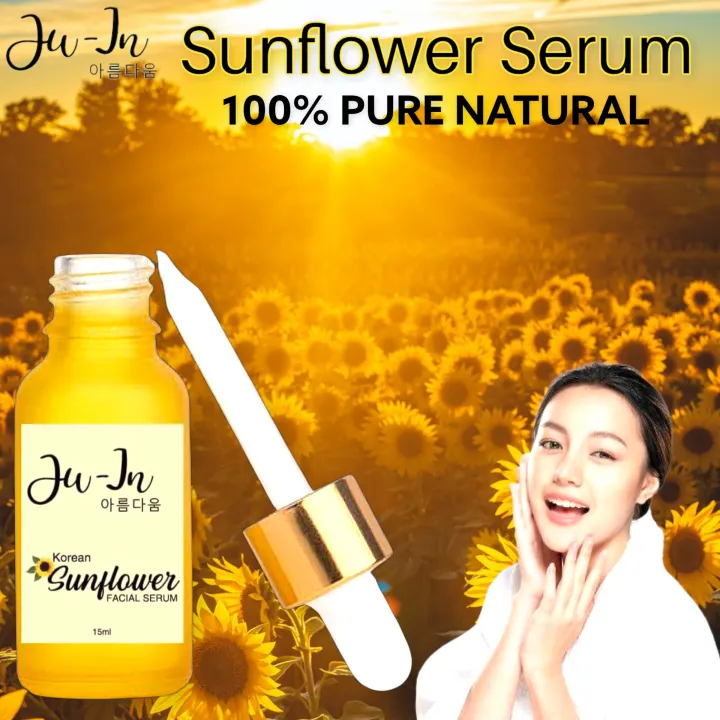 Original JuIn Korean Sunflower Facial Serum Liquid Moisture Essence