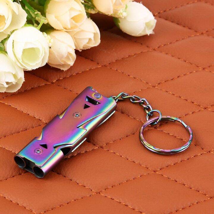 1-pcs-double-pipe-whistle-pendant-keychain-high-decibel-outdoor-survival-emergency-whistle-camping-tool-multifunction-whistle-survival-kits