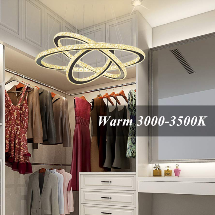 โมเดิร์น30-50-70ซม-รอบ3แหวน-led-โคมไฟระย้าแบบจี้โคมไฟแขวนเพดานสำหรับห้องรับประทานอาหารห้องนอนห้องนั่งเล่นห้องครัวบันไดในร่มหรูหราแสง